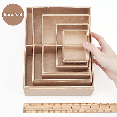 Paper Cardboard Jewelry Boxes CON-WH0079-71-1