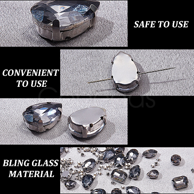 156Pcs 7 Styles Sew on Rhinestone DIY-SP0007-30A-1