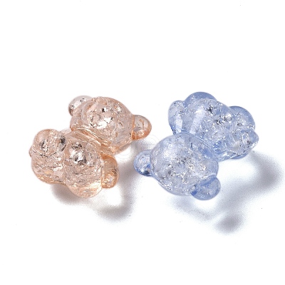 Crackle Transparent Acrylic Beads X-OACR-G033-05D-1