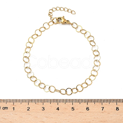 304 Stainless Steel Rolo Chains Bracelets for Women BJEW-U043-02G-1