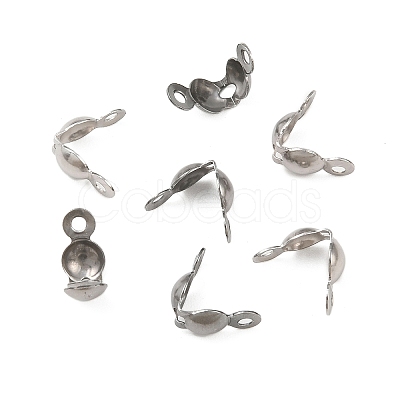 Tarnish Resistant Stainless Steel Bead Tips X-STAS-R061-01-1