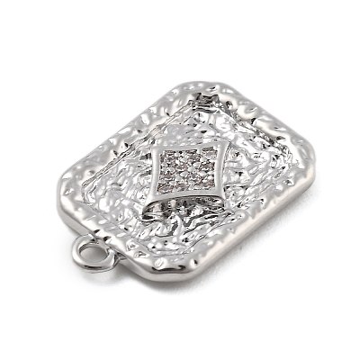 Brass Micro Pave Cubic Zirconia Pendants KK-D283-30P-04-1
