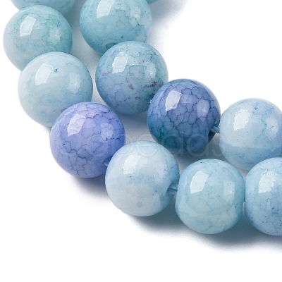 Ombre Effect Dyed Glass Beads Strands X-GLAA-T031-01O-02-1