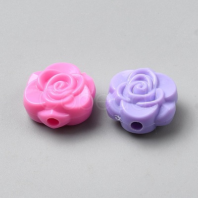 Opaque Acrylic Beads MACR-WH20003-18A-1