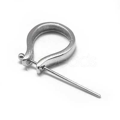 Rhodium Plated 925 Sterling Silver Pendant Bails STER-L057-081B-P-1