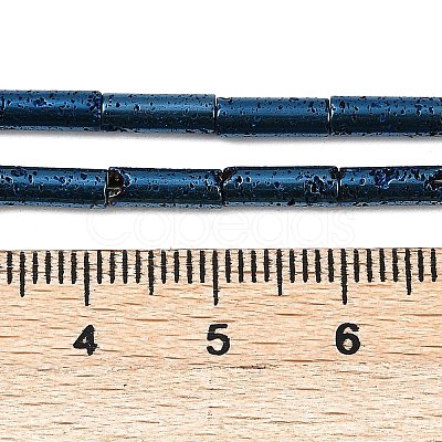 Electroplated Natural Lava Rock Beads Strands G-K388-03A-05-1