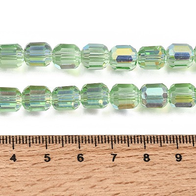Electroplate Transparent Column Glass Beads Strands EGLA-A043-02-AB10-1