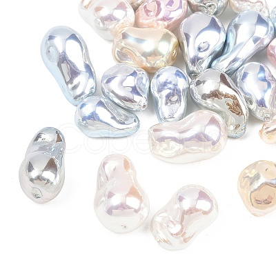 Electroplated Glass Imitation Pearl Beads GLAA-A044-06-1
