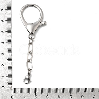 304 Stainless Steel & Alloy Lobster Claw Clasps STAS-L306-01P-1