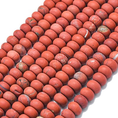 Natural Red Jasper Beads Strands G-P575-A17-8x5mm-1