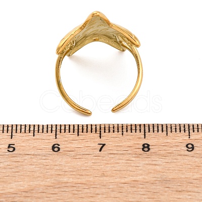 Marine Animal Theme 304 Stainless Stee Open Cuff Rings RJEW-Q005-01H-G-1