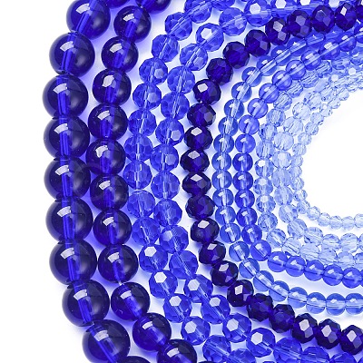 Electroplate Glass Beads Strands EGLA-FS0001-42D-1