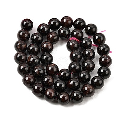Natural Garnet Gemstone Beads Strands G-R263-9mm-1