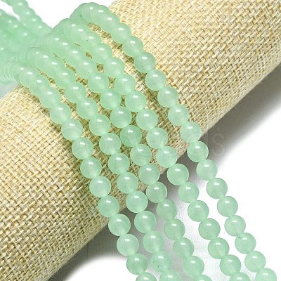 Natural Malaysia Jade Beads Strands G-L645-C01-6mm-12-1