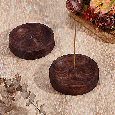 Wood Incense Burners Holder AJEW-WH0696-785-1