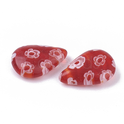 Handmade Millefiori Glass Charms LK-T001-03-1
