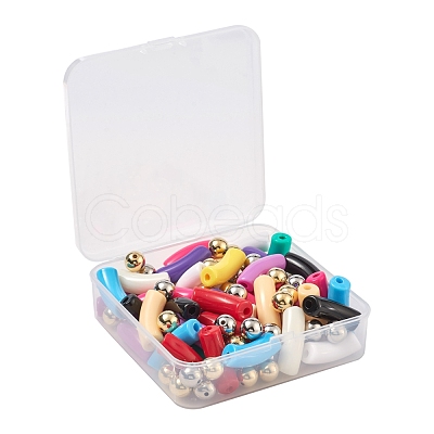 DIY Curved Tube Beads Jewelry Making Finding Kit DIY-FS0002-22-1