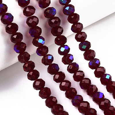 Electroplate Glass Beads Strands LS-EGLA-A034-T10mm-L21-1