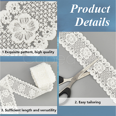 5 Yards Flat Cotton Lace Ribbon OCOR-GF0004-71C-02-1