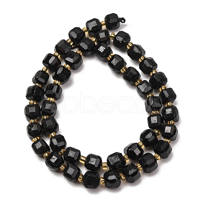 Natural Black Tourmaline Beads Strands GG-CBAC972-A04-01-1