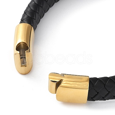 Braided Leather Cord Bracelets BJEW-I200-09G-1