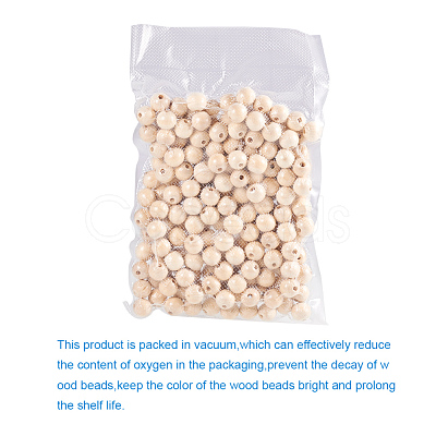 Round Unfinished Wood Beads WOOD-PH0008-10-1