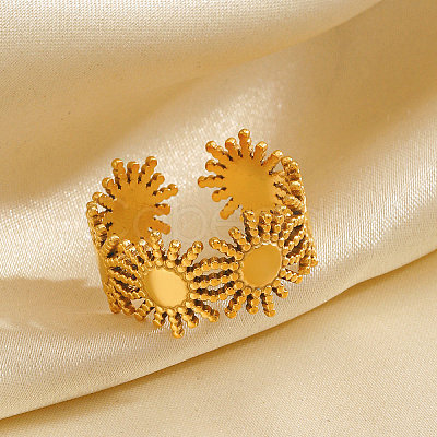 304 Stainless Steel Cuff Open Rings WG15ADB-01-1
