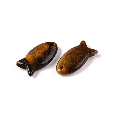 Natural Tiger Eye Pendants X-G-N342-106H-1