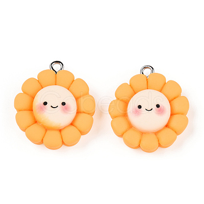 Opaque Resin Pendants RESI-S403-03B-1
