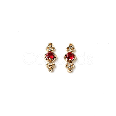 Brass Pave Cubic Zirconia Connector Charms PW-WG57330-07-1