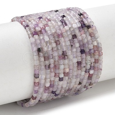 Natural Lepidolite Stone Beads Strands G-RM241221-K14-1