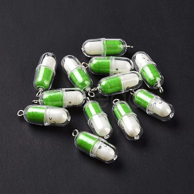 Translucent Plastic Pendants KY-L006-29D-1