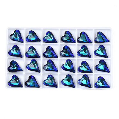 96Pcs Electroplated K9 Glass Pendants EGLA-N006-029-1