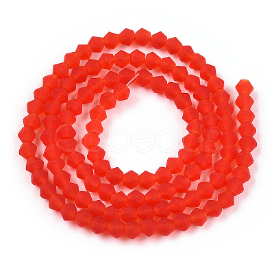 Imitate Austrian Crystal Frosted Glass Beads Strands EGLA-A039-T3mm-MD14-1