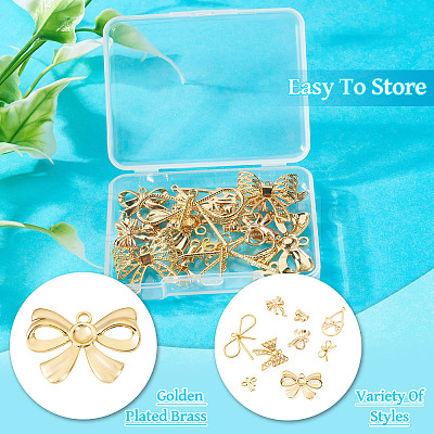 18Pcs 9 Styles Brass Pendants KK-TA0001-87-1