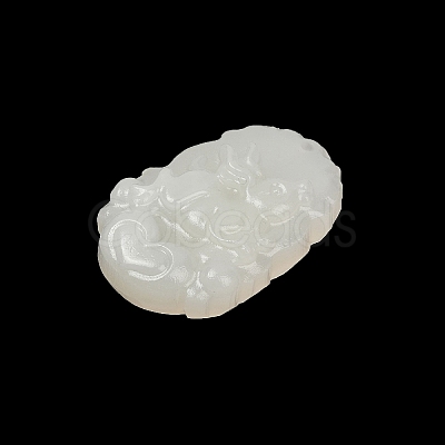 Natural White Jade Carved Pendants G-S384-01D-1