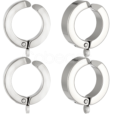 20Pcs 304 Stainless Steel Hoop Earrings Findings STAS-BBC0010-22-1