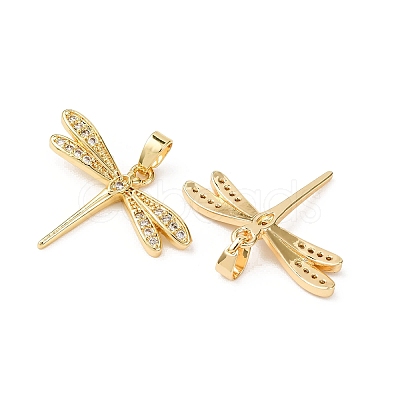 Brass Micro Pave Cubic Zirconia Pendants KK-D357-07C-G-1