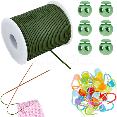 30Pcs Eco-Friendly ABS Plastic Knitting Crochet Locking Stitch Markers Holder IFIN-SC0001-96E-1