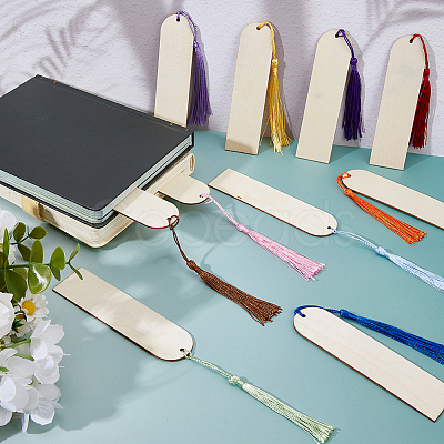 DIY Wooden Blank Arch Bookmarks Making Kit DIY-FH0009-01-1