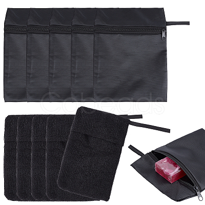10Pcs 2 Styles Oxford Cloth & Nylon Waterproof Zipper Bags ABAG-OC0001-17-1