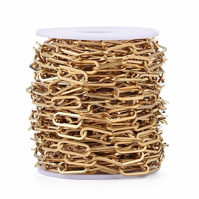 304 Stainless Steel Paperclip Chains CHS-F011-01A-G-1