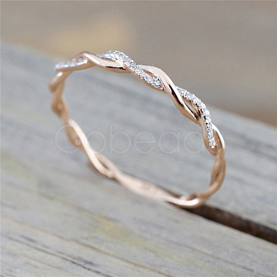 Alloy and Crystal Rhinestone Finger Rings FS-WGF6D8C-15-1