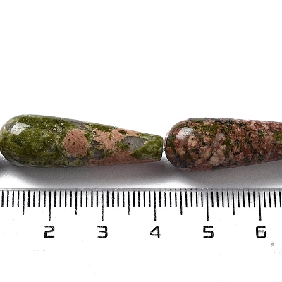 Natural Unakite Beads Strands G-P528-H12-01-1