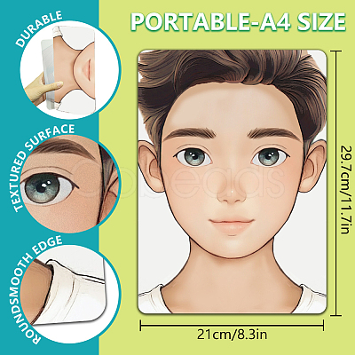 Plastic Makeup Painting Practice Board MRMJ-WH0101-002-1