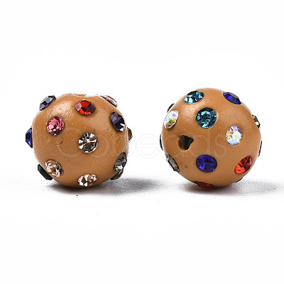 Polymer Clay Rhinestone Beads RB-T017-31J-A-1