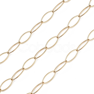 304 Stainless Steel Horse Eye Link Chains CHS-C006-17G-1