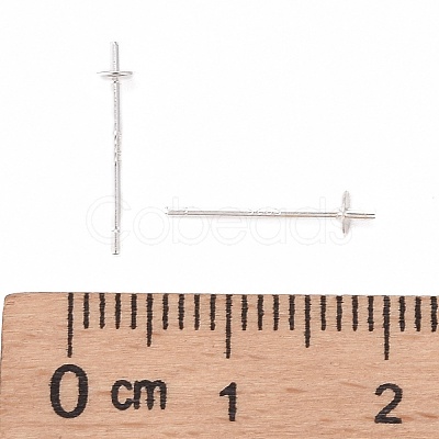 925 Sterling Silver Stud Earring Findings STER-K167-027A-S-1