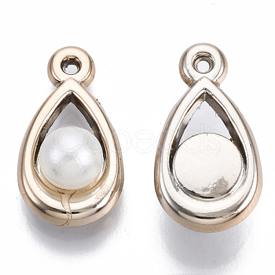 ABS Plastic Imitation Pearl Pendants OACR-R248-005LG-1