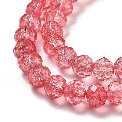 Transparent Crackle Glass Beads Strands CCG-L050-01B-01-1